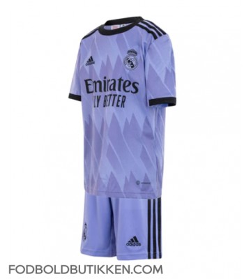 Real Madrid Antonio Rudiger #22 Udebanetrøje Børn 2022-23 Kortærmet (+ Korte bukser)
